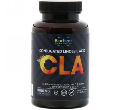 Biochem, Конъюгированная линолевая кислота, 1000 мг, 90 мягких таблеток