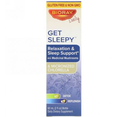 Bioray Inc., Get Sleepy, Помощь расслаблению и сну, 2 ж. унц.(60 мл)