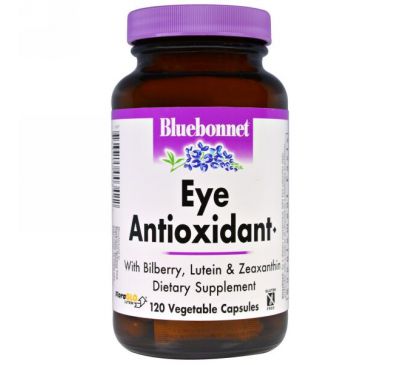 Bluebonnet Nutrition, Антиоксидант для глаз, 120 капсул в растительной оболочке