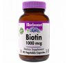 Bluebonnet Nutrition, Биотин, 1000 мкг, 90 вегетарианских капсул