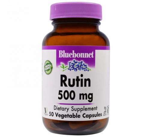 Bluebonnet Nutrition, Рутин, 500 мг, 50 капсул в растительной оболочке