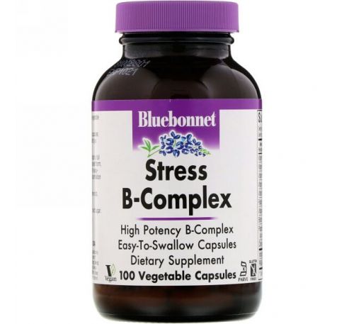 Bluebonnet Nutrition, Stress B-Complex, 100 Vegetable Capsules