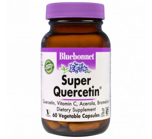 Bluebonnet Nutrition, Супер-кверцетин, 60 капсул в растительной оболочке