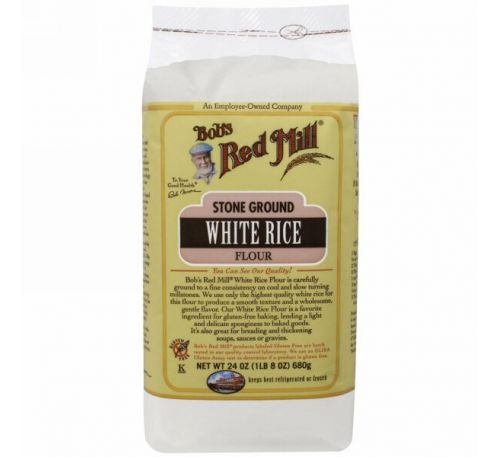 Bob's Red Mill, Белая рисовая мука жернового помола, 24 унции (680 г)