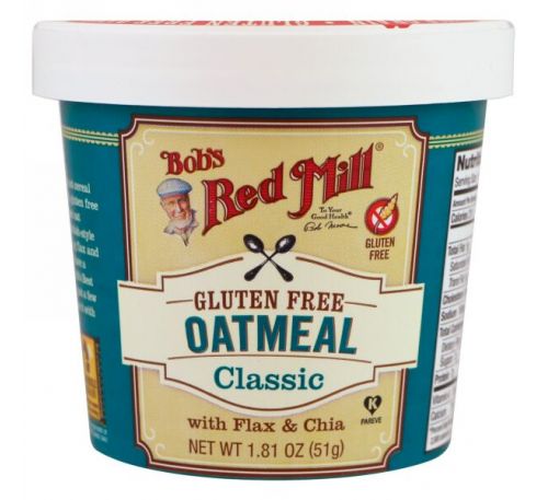 Bob's Red Mill, Oatmeal, Classic, With Flax & Chia, 1.81 oz (51 g)