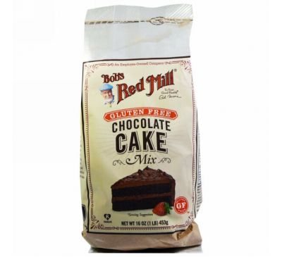 Bob's Red Mill, Смесь для тортов с шоколадом и без глютена, 16 унций (453 г)