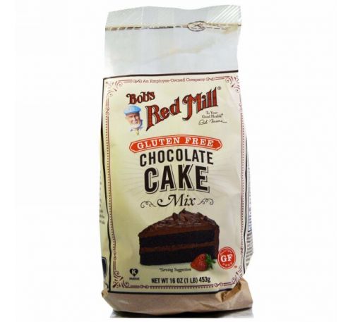Bob's Red Mill, Смесь для тортов с шоколадом и без глютена, 16 унций (453 г)