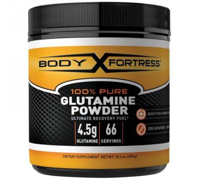 Body Fortress, 100% чистый глютамин в порошке, 10.6 унций (300 г)