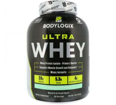 Bodylogix, Ultra Whey, мятный шоколад, 4ф. (1,8 кг)