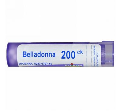 Boiron, Single Remedies, Белладонна, 200CK, прибл. 80 гранул