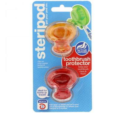 Bonfit America Inc., Санитайзер, насадочный колпачок для зубной щетки, 2 в упаковке