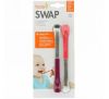 Boon, Swap, 2-in-1 Feeding Spoon, 4 + Months, Coral & Plum, 2 Spoons