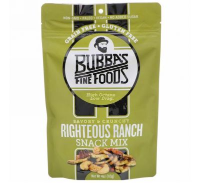 Bubba's Fine Foods, Snack Mix, Righteous Ranch, 4 oz (113 g)