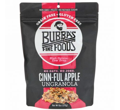Bubba's Fine Foods, UnGranola, Яблоко Cinn-Ful, 6 унц. (170 г)