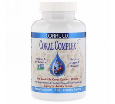 CORAL LLC, Coral Complex 3, 180 Vegetable Capsules