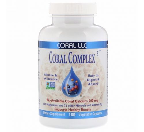 CORAL LLC, Coral Complex 3, 180 Vegetable Capsules
