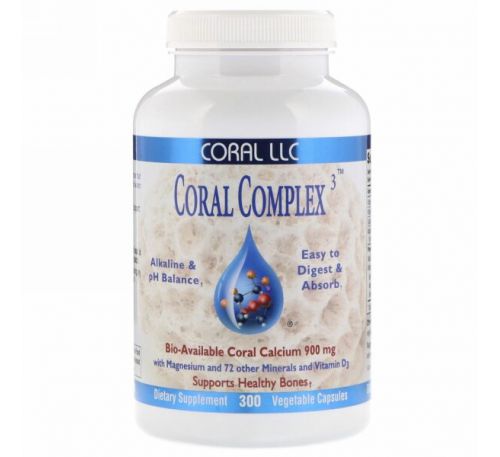 CORAL LLC, Coral Complex 3, 300 Vegetable Capsules