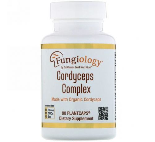 California Gold Nutrition, Fungiology, Комплекс с кордицепсом, 90 растительных капсул
