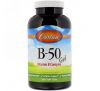 Carlson Labs, B•50 Gel, комплекс витаминов группы B, 200 гелевых капсул