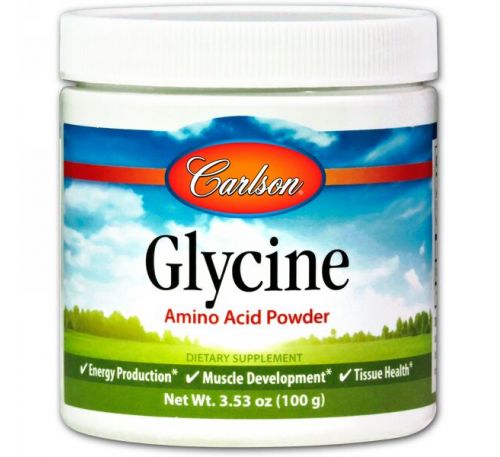 Carlson Labs, Глицин, аминокислоты в форме порошка 3,53 унции (100 г)