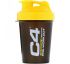 Cellucor, C4, чашка-шейкер SmartShake, черная/желтая, 20 унций (600 мл)