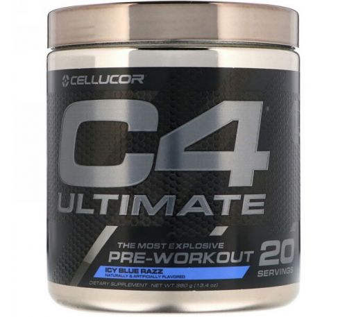 Cellucor, C4 Ultimate, Pre-workout, Icy Blue Razz, 13.4 oz (380 g)