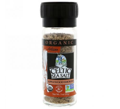Celtic Sea Salt, Organic, Artisan, Applewood Smoked Salt, 3 oz (85 g)