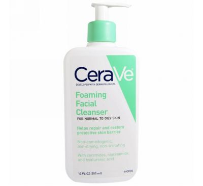 CeraVe, Foaming Facial Cleanser, for Normal to Oily Skin, 12 oz (355 ml)