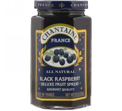 Chantaine, Deluxe Fruit Spread, чёрная малина, 325 г