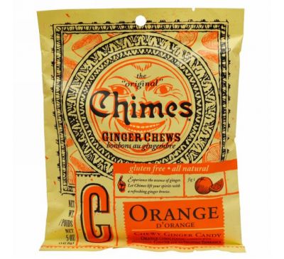Chimes, Ginger Chews, Orange, 5 oz.