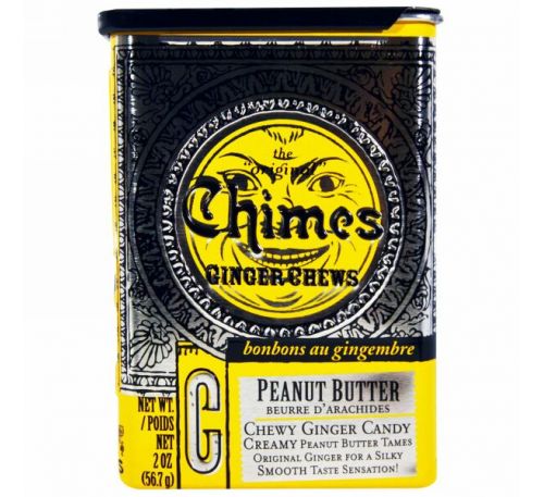 Chimes, Имбирные жевательные конфеты, арахисовое масло, 2 унции (56.7 г)