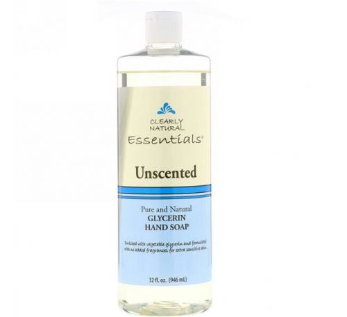Clearly Natural, Glycerin Hand Soap, Unscented, 32 fl oz (946 ml)