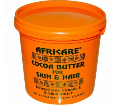 Cococare, Африкэр, какао-масло для кожи и волос, 297 г (10,5 унций)