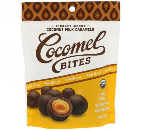 Cocomels, Органическая, карамель с кокосовым молоком, кусочки, ваниль, 3,5 унц. (100 г)