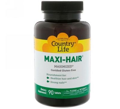 Country Life, Maxi-Hair, 90 таблеток