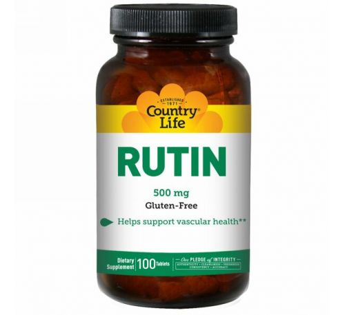 Country Life, Рутин, 500 мг, 100 таблеток