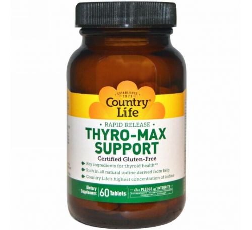 Country Life, Thyro-Max Support, 60 таблеток