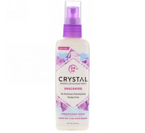 Crystal Body Deodorant, Минеральный аэрозольный дезодорант, без запаха, 118 мл