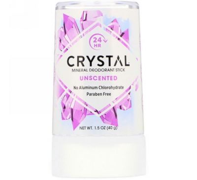 Crystal Body Deodorant, Минеральный дезодорант-карандаш, без запаха, 40 г