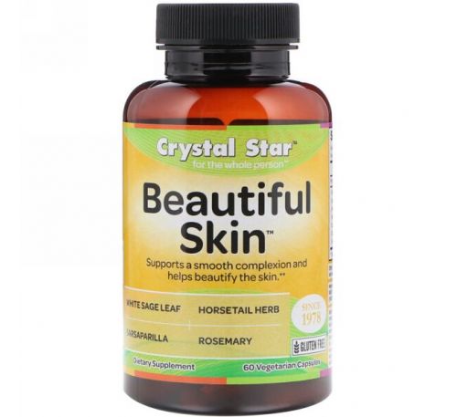 Crystal Star, Beautiful Skin (красивая кожа), 60 вегетарианских капсул