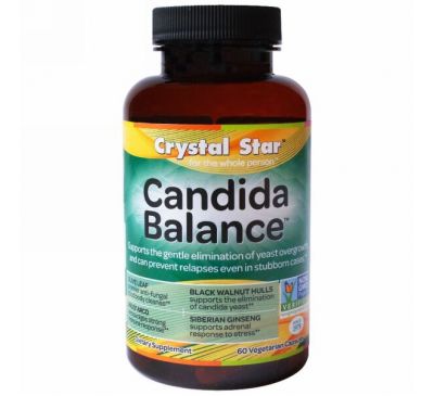 Crystal Star, Candida Detox, 60 вегетарианских капсул