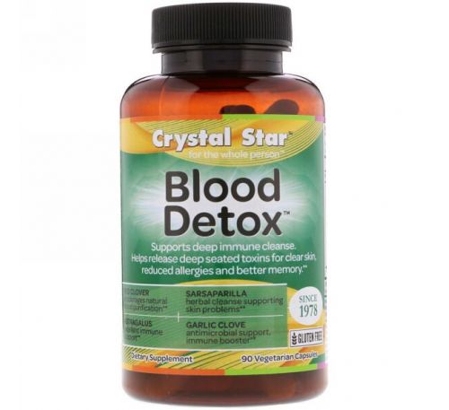 Crystal Star, "Детокс крови", средство для чистки крови, 90 капсул в растительной оболочке