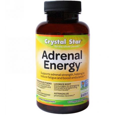 Crystal Star, Энергия Адреналина, 60 растительных капсул
