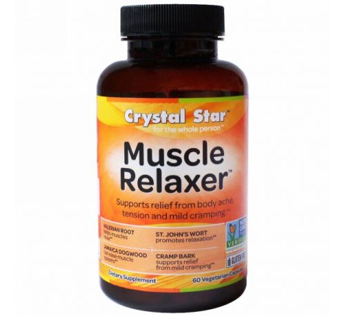 Crystal Star, Muscle Relaxer (расслабление мышц), 60 вегетарианских капсул