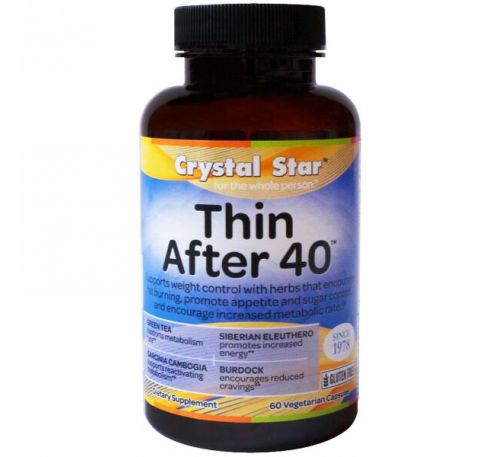 Crystal Star, Thin After 40 (стройность после 40), 60 вегетарианских капсул