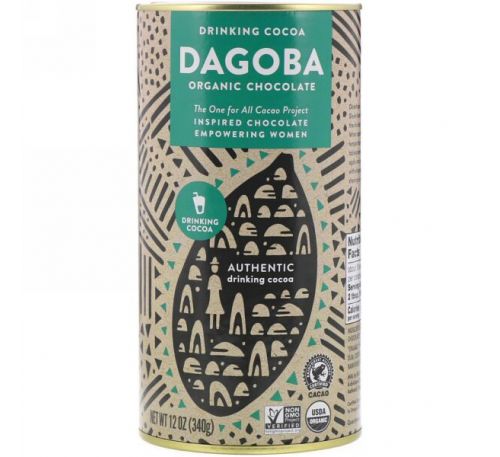 Dagoba Organic Chocolate, Authentic Drinking Cocoa, 12 oz (340 g)