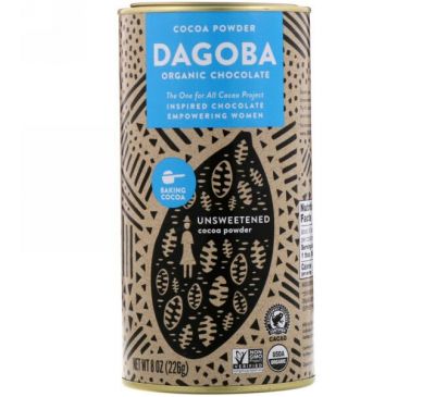 Dagoba Organic Chocolate, Cocoa Powder, Unsweetened, 8 oz (226 g)