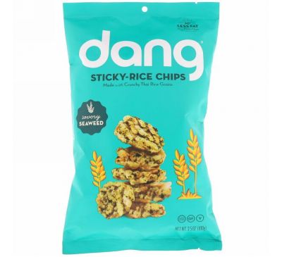 Dang Foods LLC, Хрустящие рисовые чипсы, пряная морская водоросль, 3,5 унц. (100 г)