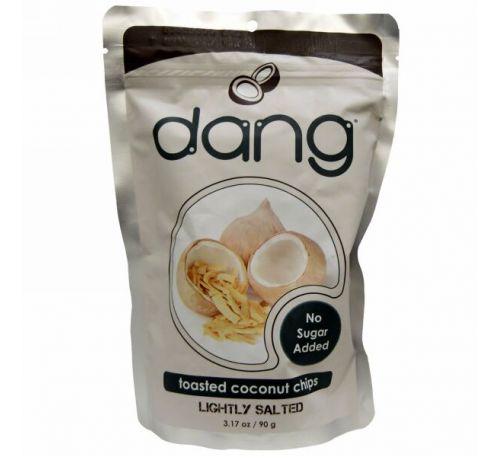 Dang Foods LLC, Поджаренные кокосовые чипсы, слегка соленые, 3,17 унций (90 г)