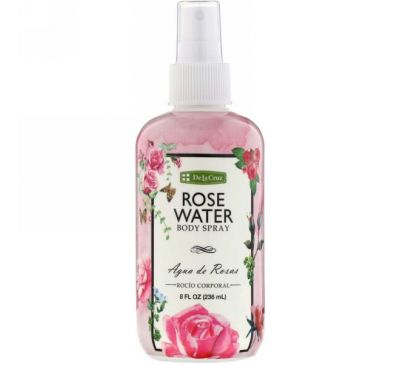 De La Cruz, Rose Water Body Spray, 8 fl oz (236 ml)